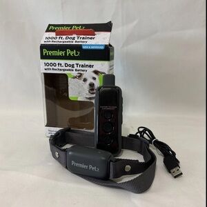 Premier Pet 1000 Ft Dog Trainer Collar with Rechargeable Battery